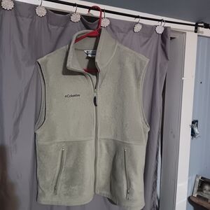Columbia Gray, Size Medium Full-Zip Fleece Vest